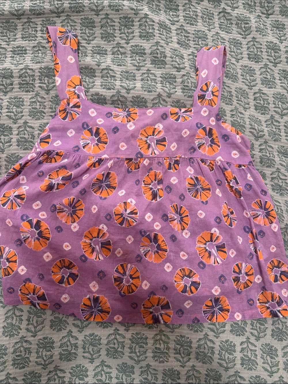 Xirena Purple Floral-Print Sleeveless Tank Top